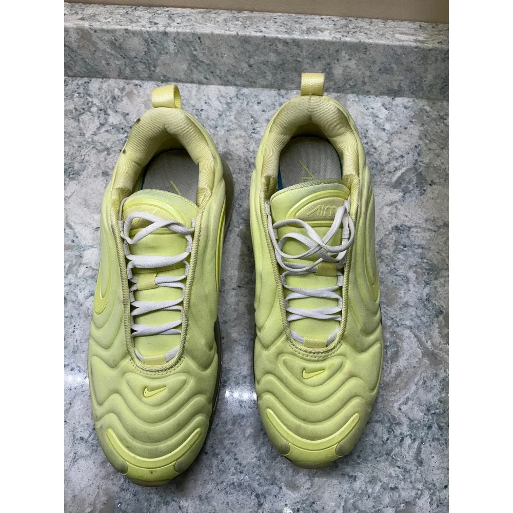 Nike Sneakers Air Max 720 Size 7 Pale Vanilla Yellow AT6176-302 Wave Textured